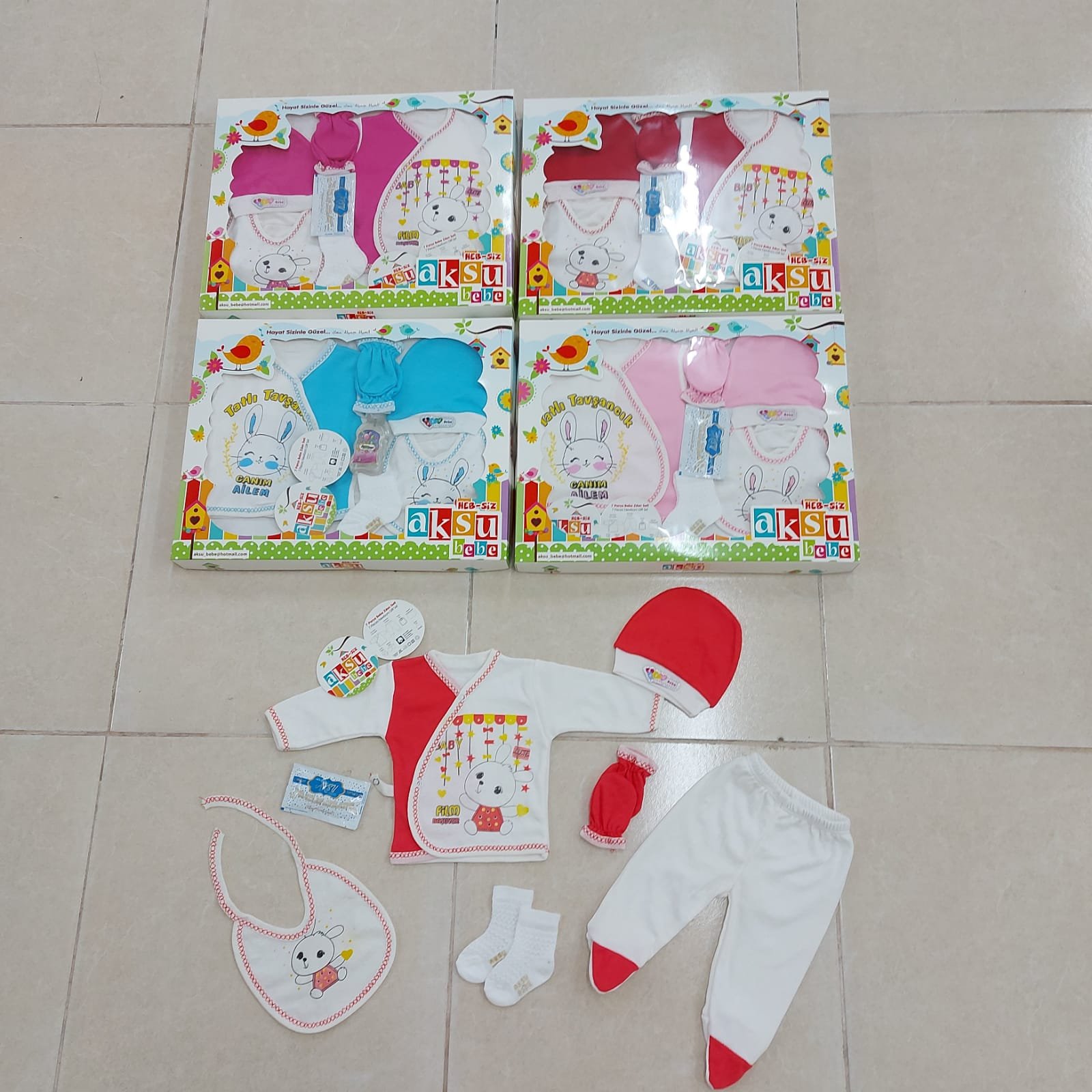 Şahinbey Ez Su Bebe 7 parçalı kutulu zıbın