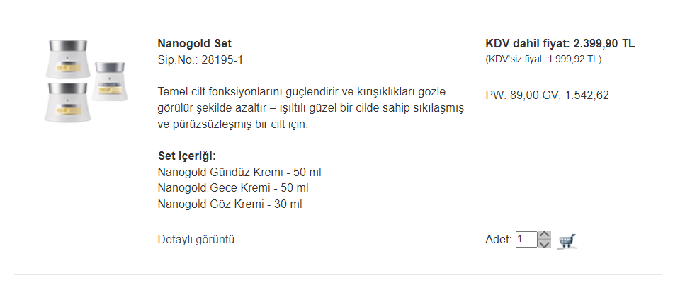 BOZÜYÜK LR WORLD NANOGOLD SET